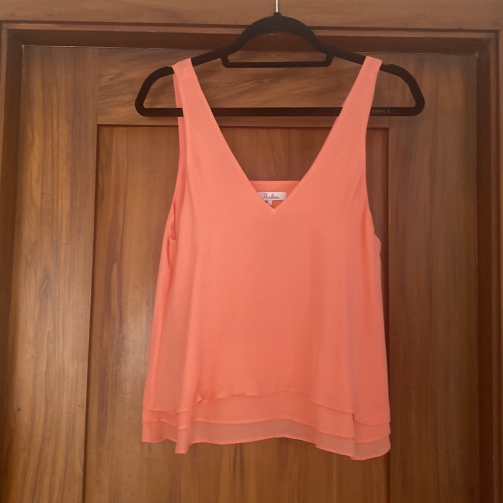 Parker silk coral top
